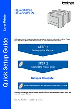 Brother HL-4040CN Quick Setup Guide