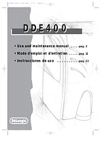 DeLonghi DDE400 Manuel D’Utilisation