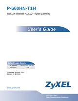 ZyXEL Communications P-660HN-T1H 用户手册