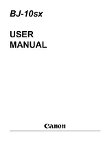 Canon BJ-10sx Manual De Usuario