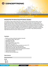 Conceptronic Wireless Pan/Tilt Dome Cloud IP Camera, Outdoor 100740103 Manual De Usuario