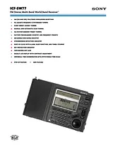 Sony ICF-SW77 Справочник Пользователя
