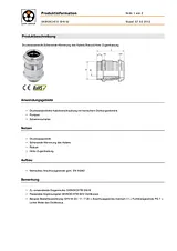 Lappkabel Cable gland M20/PG13.5 Brass Brass 52105320 1 pc(s) 52105320 Data Sheet