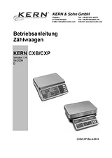 Kern Counting scales CXB 15K1 Weight range 15 kg Readability 1 g mains-powered, rechargeable Silver CXB 15K1 Benutzerhandbuch