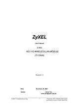 ZyXEL Communications Corporation G663 User Manual