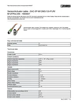Phoenix Contact Sensor/Actuator cable SAC-5P-M12MS/ 0,6-PUR/M12FR3LVW 1693937 1693937 Scheda Tecnica