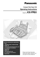 Panasonic KX-FP81 사용자 설명서