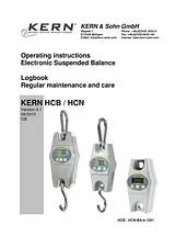 Kern Suspended balance, Crane weigher, Weight range bis 200 kg HCB 200K100 用户手册