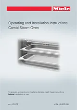 Miele DGC68 Installation Instruction