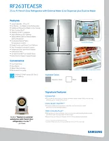 Samsung RF263TEAEBC Specification Sheet
