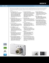 Sony DSCS780 Guida Specifiche