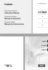 Canon ZR960 Manual De Instrucciónes