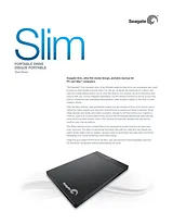 Seagate 500GB Slim Portable Drive USB 3.0 STCD500100 Dépliant