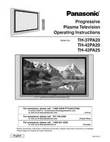 Panasonic th-37pa20 Справочник Пользователя