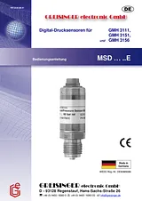 Greisinger MSD 400 BRE 602209 User Manual