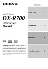 ONKYO DX-R700 Справочник Пользователя