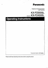 Panasonic KXF2450BL Instruction Manual