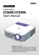 NEC LT260K User Manual