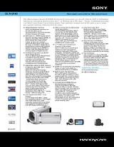Sony DCR-SX40 Guia De Especificação