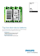 Philips Battery R6-P4 R6-P4/01S Leaflet