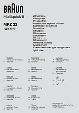 Braun MPZ 22 User Manual