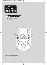 Singing Machine STVG888 Manuale Proprietario