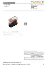 Weidmueller Weidmüller RCI484S15 PCB Mount Relay 2 CO, DPDT 8870360000 Data Sheet