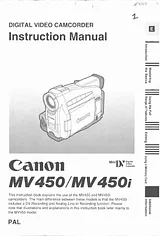 Canon MV 450 ユーザーズマニュアル