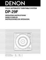 Denon DP-29F Справочник Пользователя