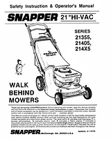 Snapper 214x5 Manual Do Utilizador