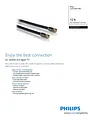 Philips SDW5204W 12 ft RG6 Compression F connectors Quad shield cable SDW5204W/27 Leaflet