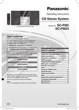 Panasonic SC-PM5 Справочник Пользователя