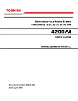 Toshiba 4200FA Manuel D’Utilisation