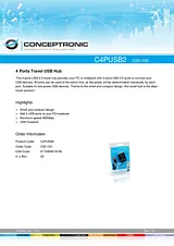 Conceptronic Travel 4 Ports USB Hub C05-129 Manual Do Utilizador