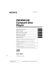 Sony CDX-3000 Справочник Пользователя
