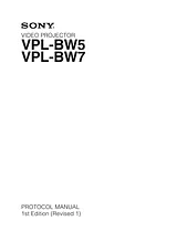 Sony VPL-BW7 Manuale