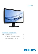 Philips LCD monitor with SmartControl Lite, Audio 221V2AB 221V2AB/00 Manuel D’Utilisation