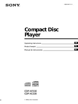 Sony CDP-XE330 Справочник Пользователя