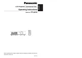 Panasonic pt-lm1e Справочник Пользователя