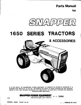 Snapper 1650 Series Manuale Utente