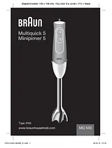 Braun Multiquick 5 Hand Blender MQ 500 Manuale Proprietario