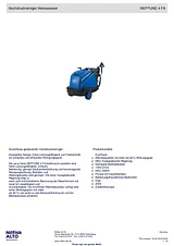 Nilfisk Alto Pressure washers NEPTUNE 4-43 FAX 180 bar 5200 W 107146601 107146601 Техническая Спецификация