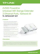 TP-LINK TL-PA4010 + 2x TL-WPA4220 TL-WPA4220T KIT Leaflet
