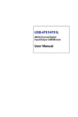 B&B Electronics 48/24-Channel Digital Input/Output USB Module USB-4751/4751L 用户手册