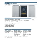 Sony CMT-EX5 Guia De Especificaciones