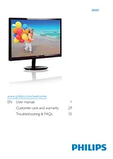 Philips LCD monitor with SmartImage lite 284E5QHAD 284E5QHAD/00 Manual Do Utilizador