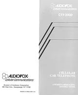 Audiovox ctx-3300 Mode D'Emploi