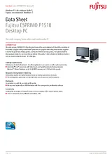 Fujitsu P1510 VFY:P1510PX032DE FSP:GA3C00Z00DEBC1 데이터 시트