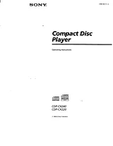 Sony CDP-CX240 매뉴얼