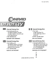 Conrad Energy Battery Storage Box With Battery Tester For 18 x AA, 14 x AAA and 4 x 9V 651818 Техническая Спецификация